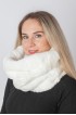 White rex rabbit fur neck warmer